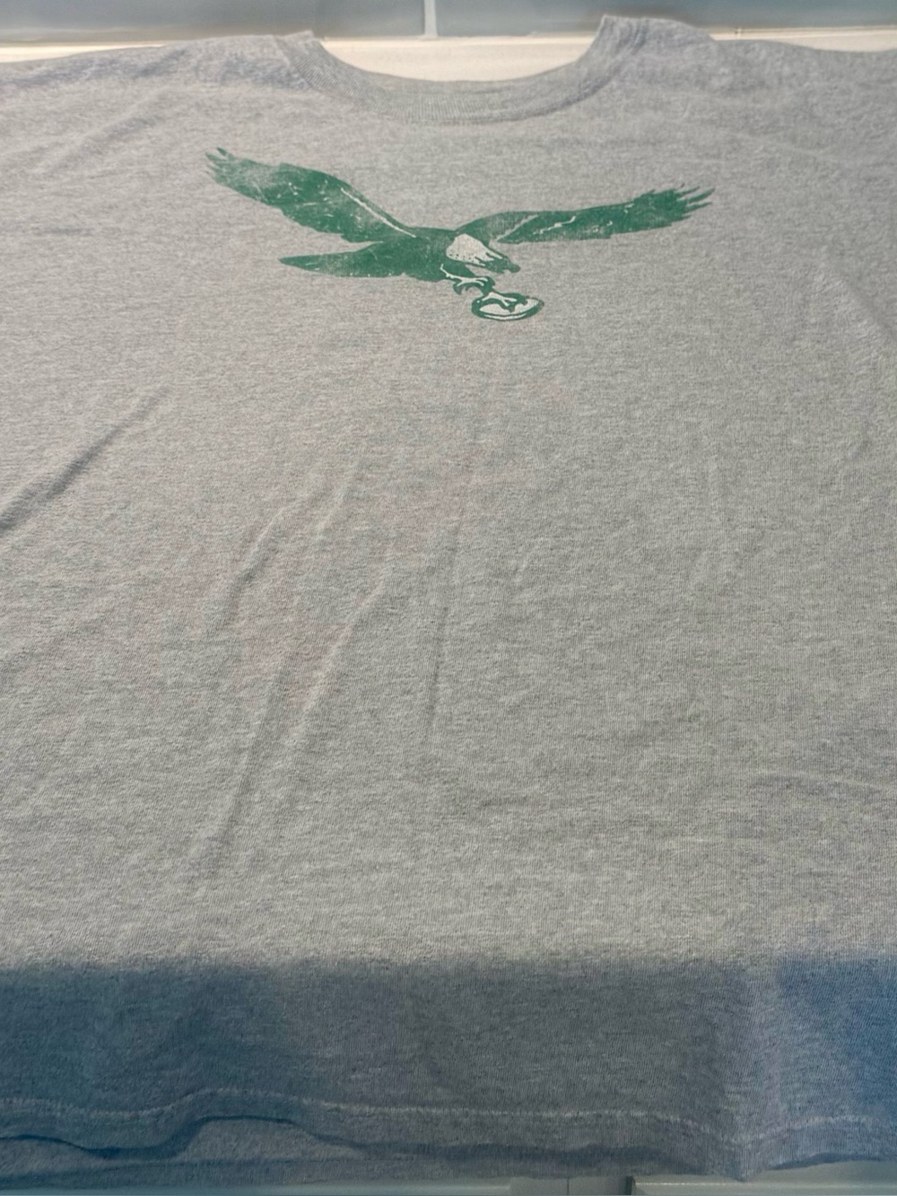 Retro Philadelphia Eagles Tee with Jaworski name s d number in the back